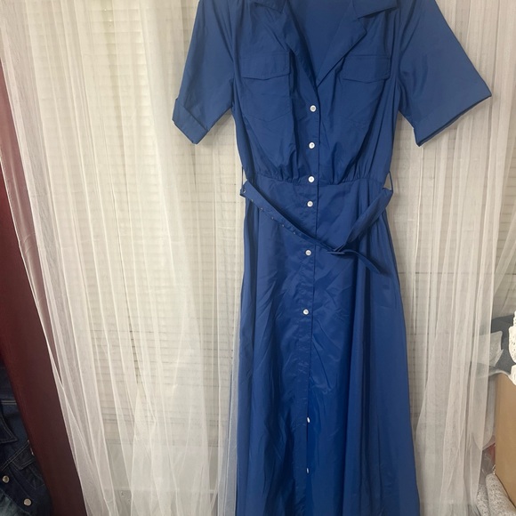 STAUD MILLIE DRESS NAVY ORGANZA SIZE 4 NWOT cocktail formal elegant maxi Ap - Picture 3 of 14